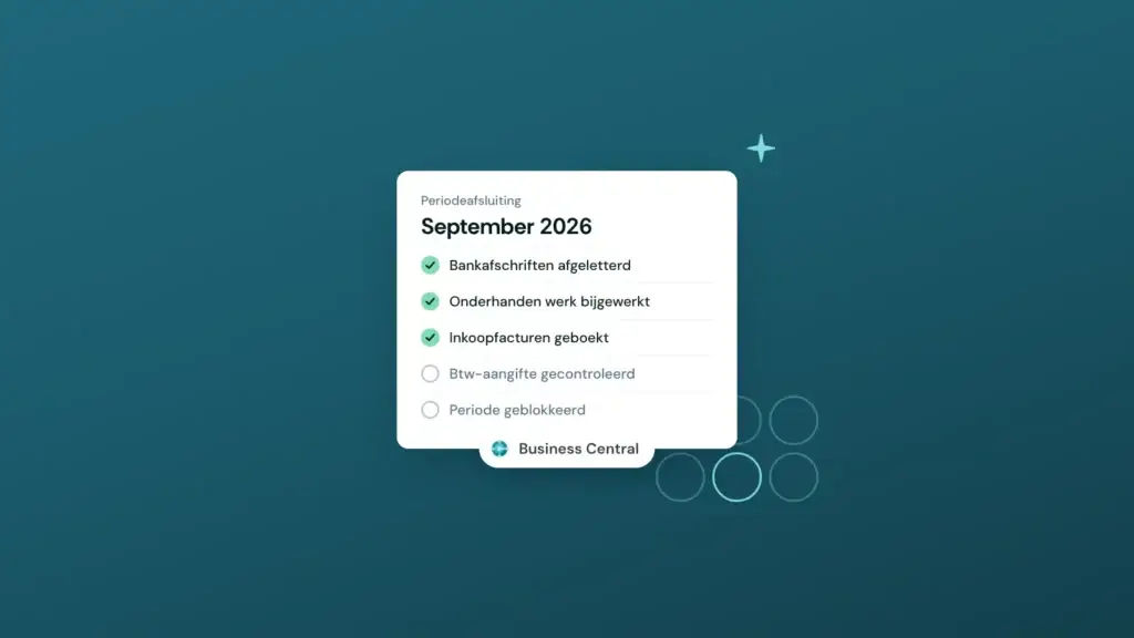Checklist voor de maandafsluiting in Business Central met afgevinkte stappen